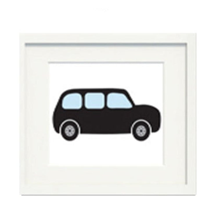 London Bus Theme Nursery Decor - Canvas Wall Art Painting