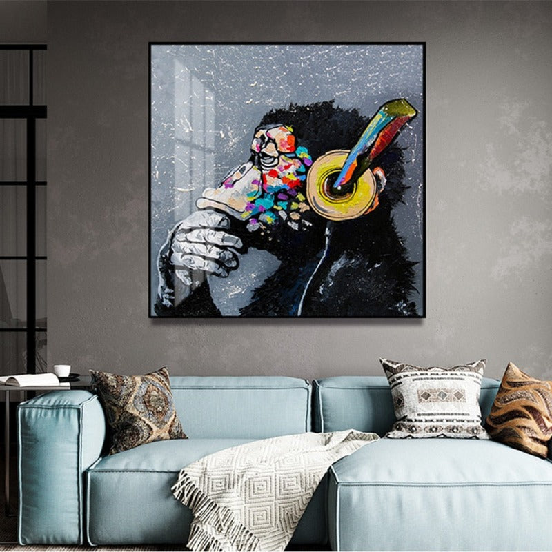 Thinking Monkey - Canvas Wall Art Painting