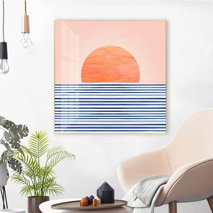 Sunrise From Sea - Canvas Wall Art Painting