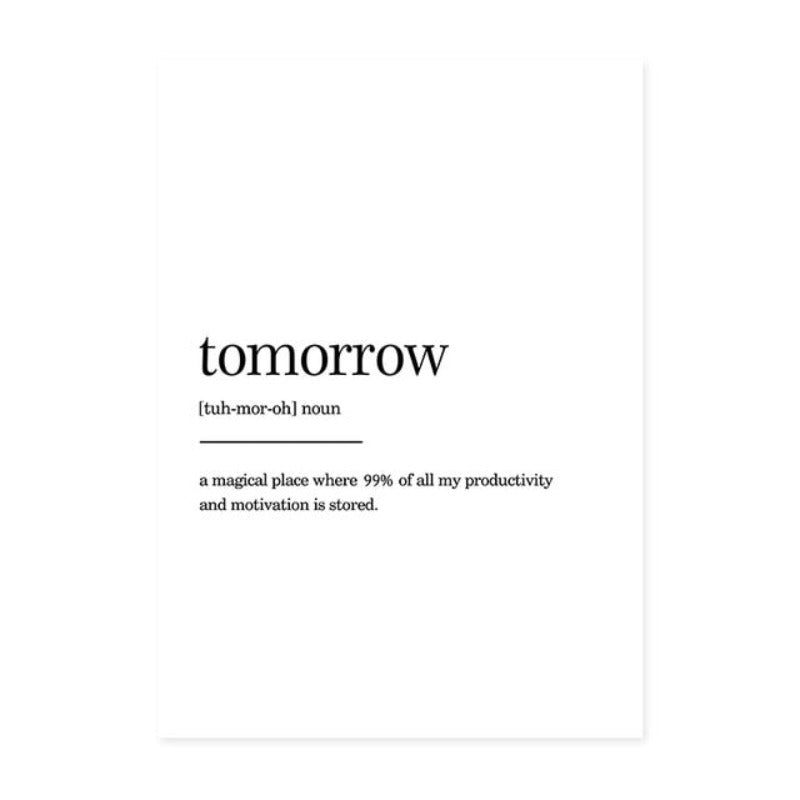 Minimalist Dream Life Definition Quotes - Canvas Wall Art Painting