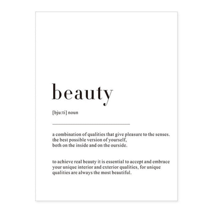 Minimalist Dream Life Definition Quotes - Canvas Wall Art Painting