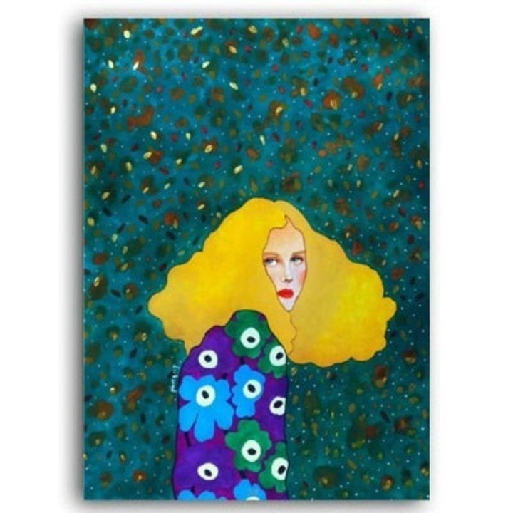 Fashion Flower Girl - Canvas Wall Art Painting