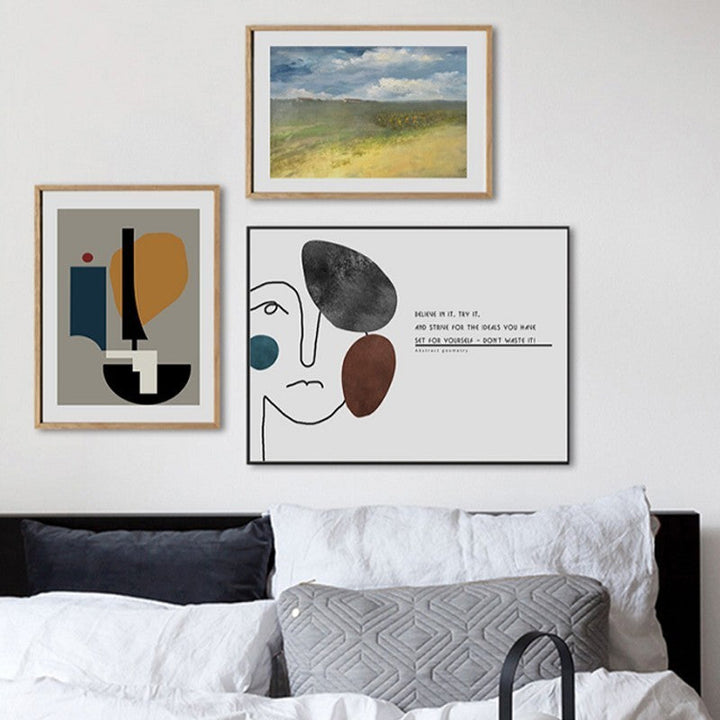 Vintage Geometric Figure - Canvas Wall Art Painting