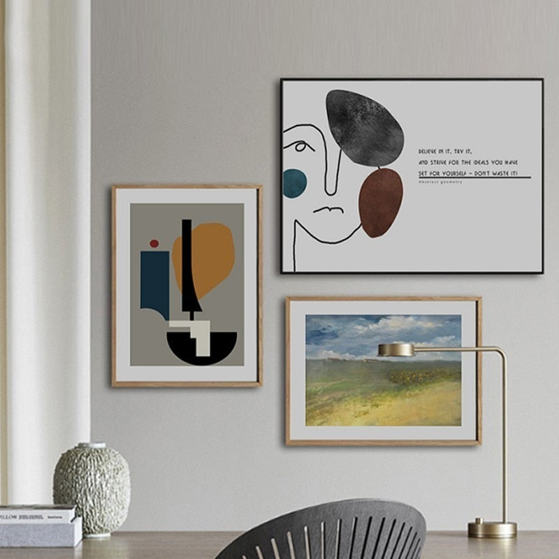 Vintage Geometric Figure - Canvas Wall Art Painting