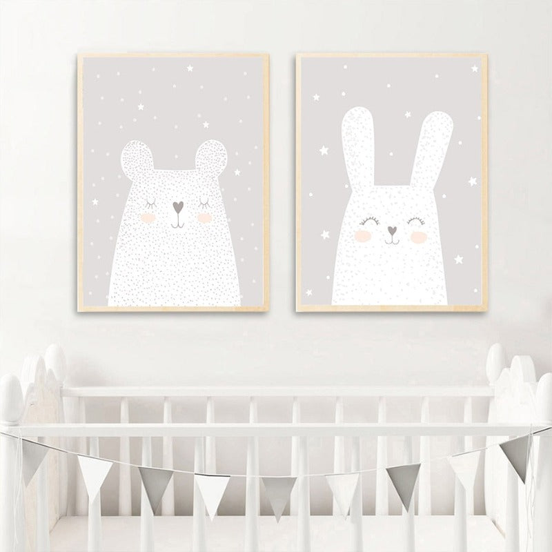 Dreaming Bunny - Canvas Wall Art Painting