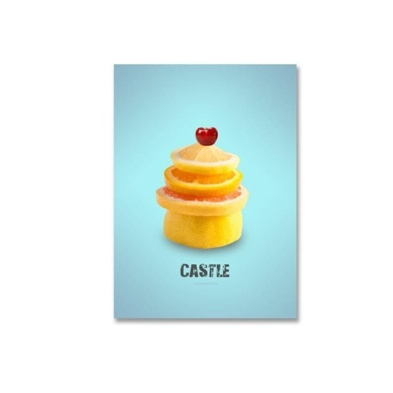Dancing Cool Fruits - Canvas Wall Art Painting