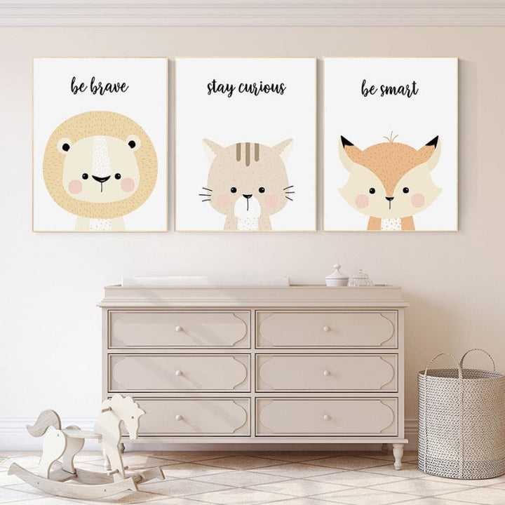 Sweet Wondland Animals - Canvas Wall Art Painting