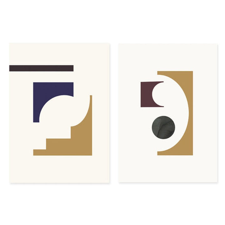 Geometric Graphic Abstract Minimalist Gallery  - Canvas Wall Art Painting