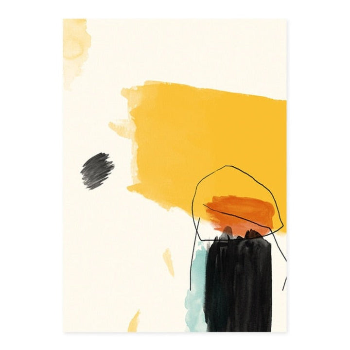 Geometric Abstract Trendy Colors  - Canvas Wall Art Painting
