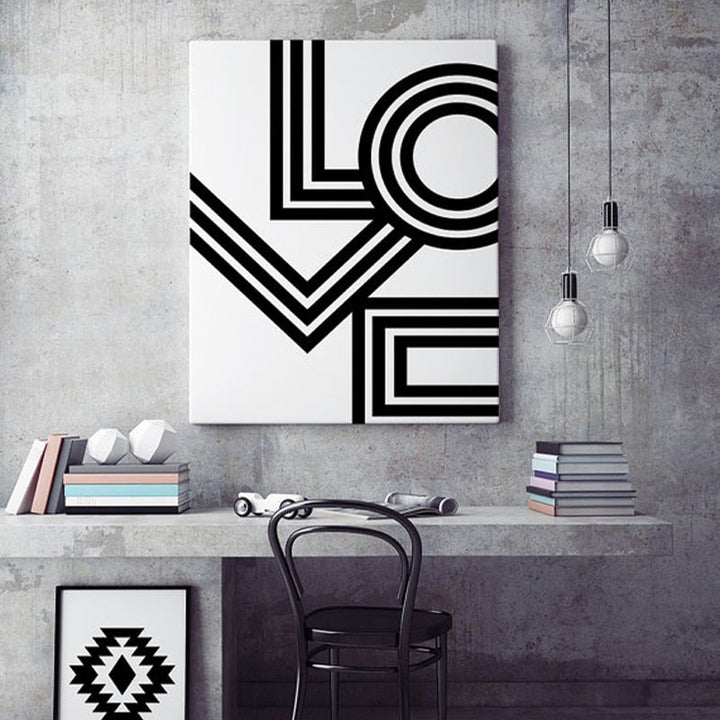 Love Wall Art Minimalist - Canvas Wall Art Painting