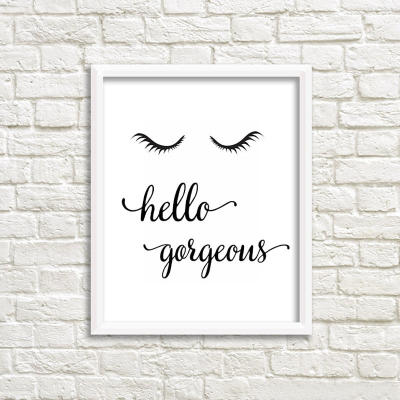 Hello Gorgeons Quotes - Canvas Wall Art Painting