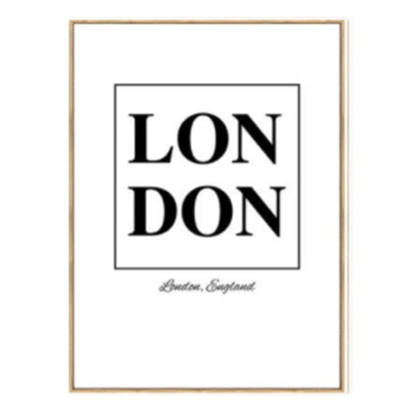 London Map Landscape - Canvas Wall Art Painting