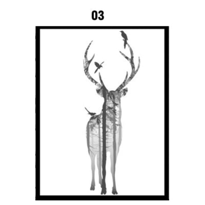 Deer Animals Forest - Canvas Wall Art Painting