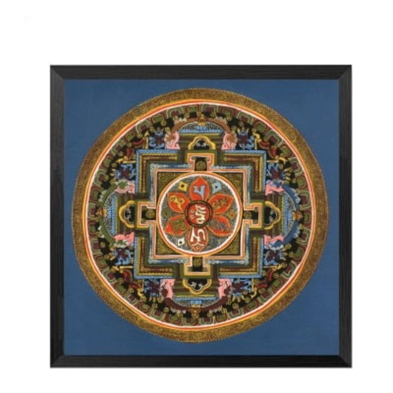 Mandala Ornament Thangka Yoga - Canvas Wall Art Painting