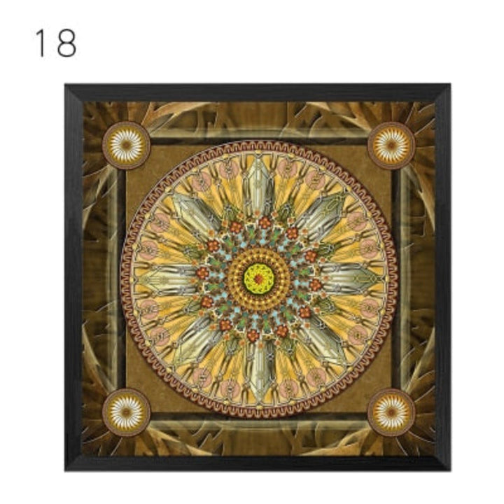 Mandala Ornament Thangka Yoga - Canvas Wall Art Painting