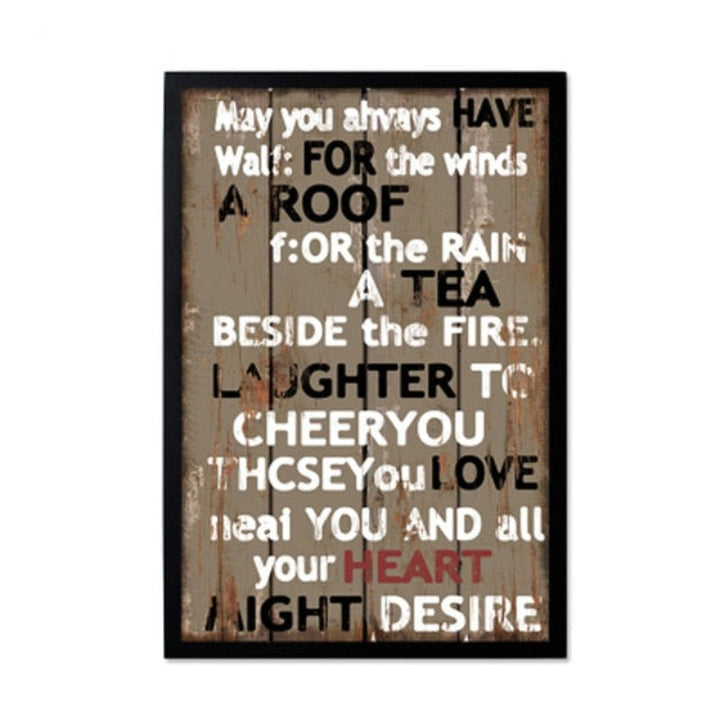 Vintage Europe Posters Love - Canvas Wall Art Painting