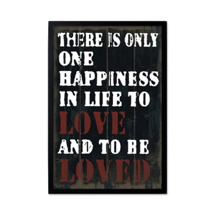 Vintage Europe Posters Love - Canvas Wall Art Painting