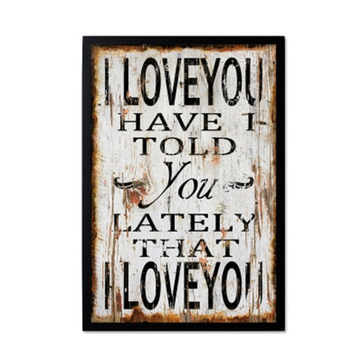 Vintage Europe Posters Love - Canvas Wall Art Painting