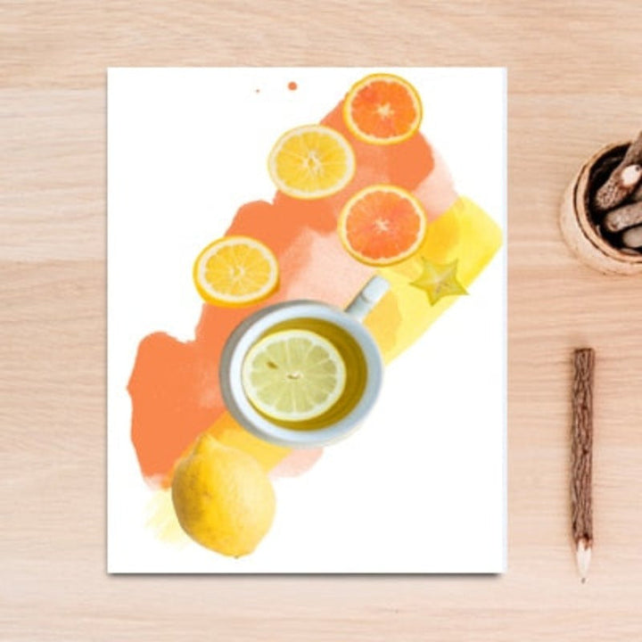 Inspirational Life Quotes Fruit Tea - Canvas Wall Art Painting