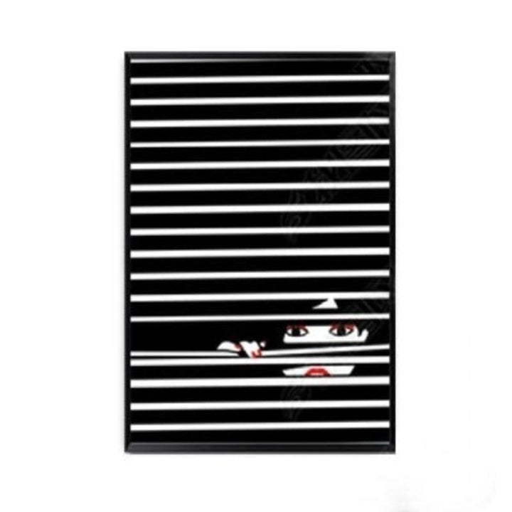 Fashion Women Abstract Kiss Poster Voyeur - Canvas Wall Art Painting