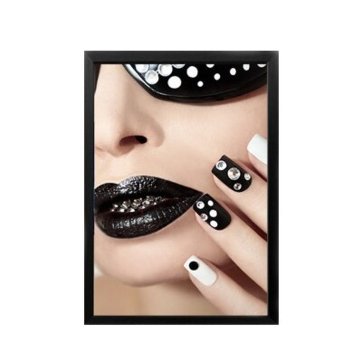 Fashion Beauty Make Up Nail Girl - Canvas Wall Art Painting