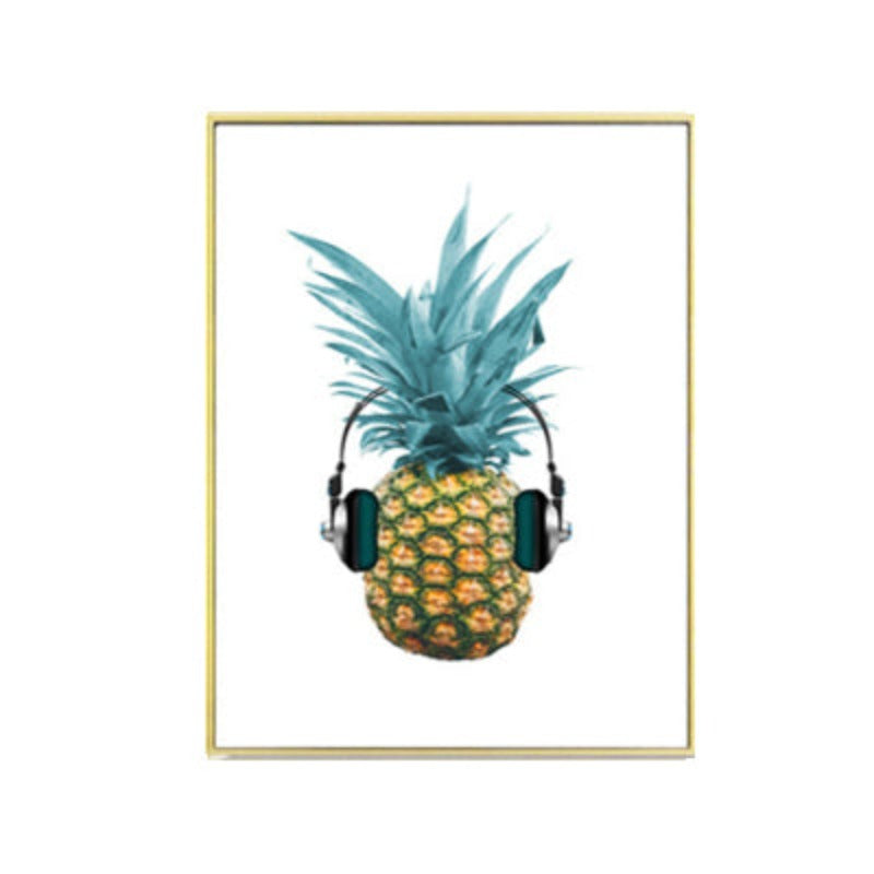 Fresh Pineapple Music - Canvas Wall Art Painting