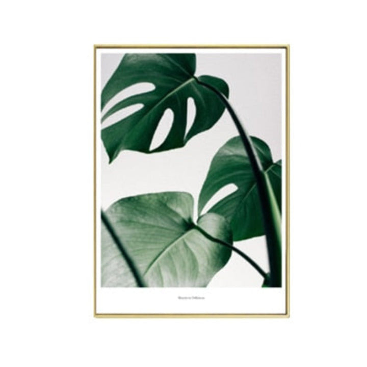 Green Leaves Plants Now Inspiring Quote - Canvas Wall Art Painting