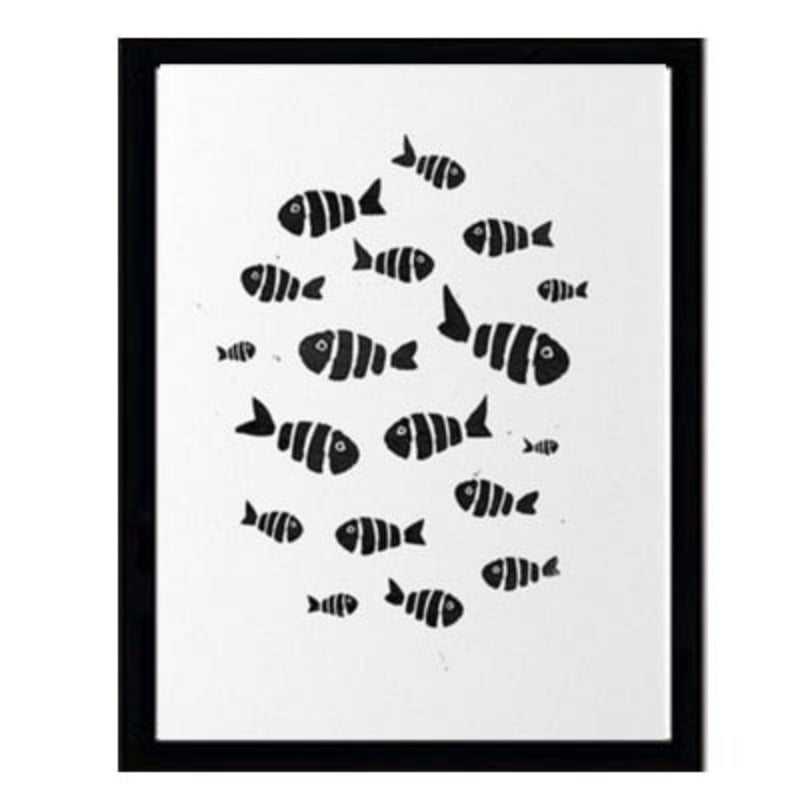 Minimalist Black And White Inspiring Letters - Canvas Wall Art Painting