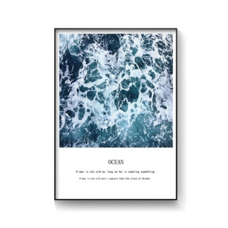 Travel Life Posters Coconut Tree Prints Tropical Seascape - Canvas Wall Art Painting