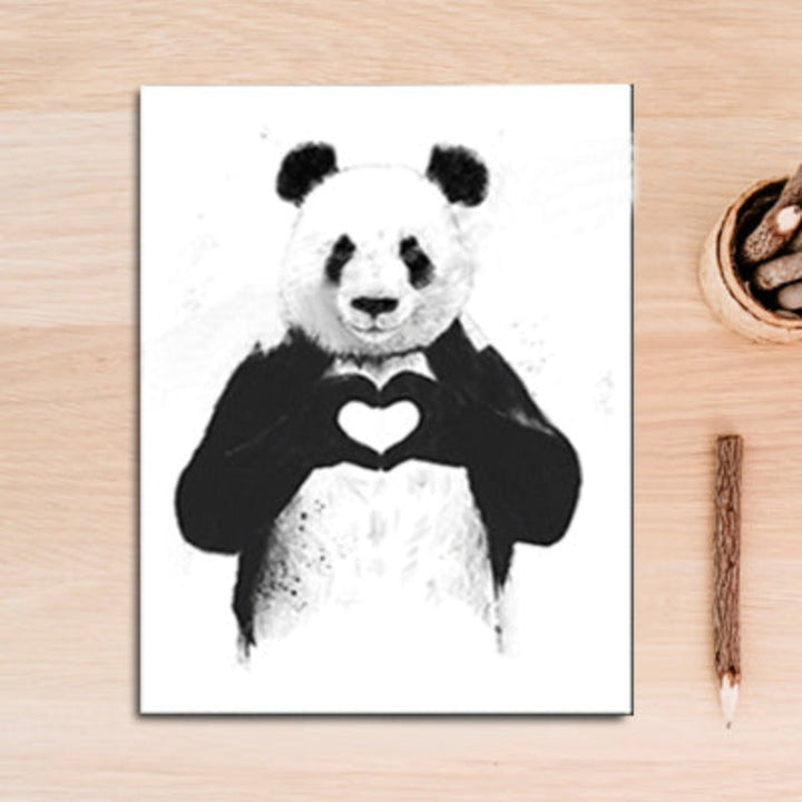 Funny Boxing Panda Animal Banksy - Canvas Wall Art Painting