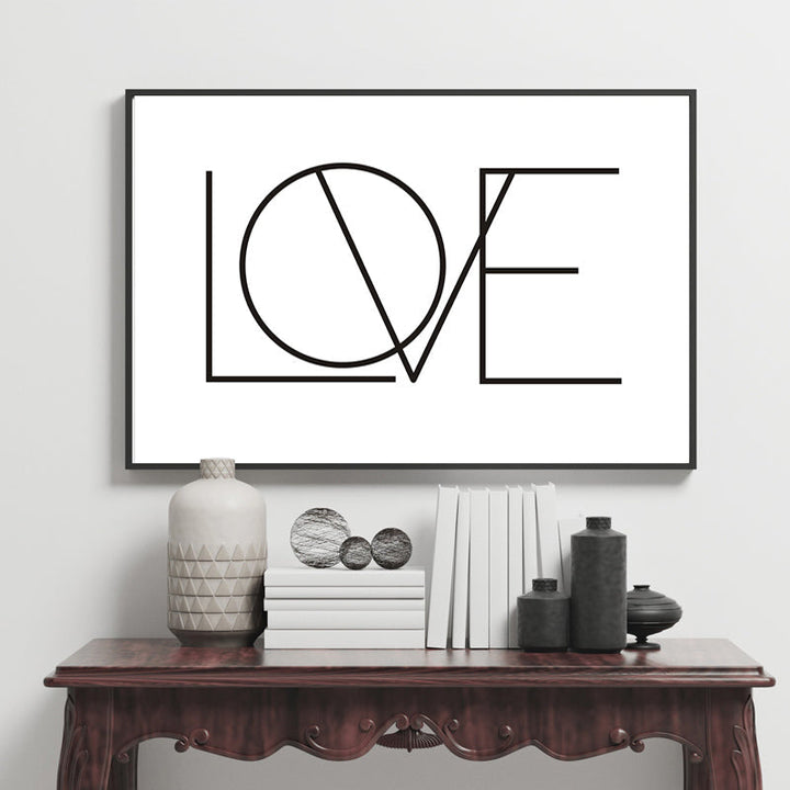 Love Canvas Painting Black And White Nursery - Canvas Wall Art Painting