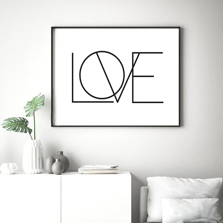 Love Canvas Painting Black And White Nursery - Canvas Wall Art Painting