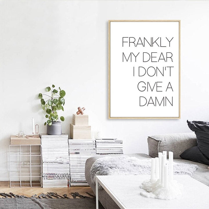 Don't Give A Damn - Canvas Wall Art Painting