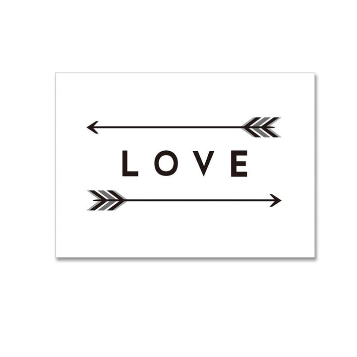 Love Arrow Print - Canvas Wall Art Painting