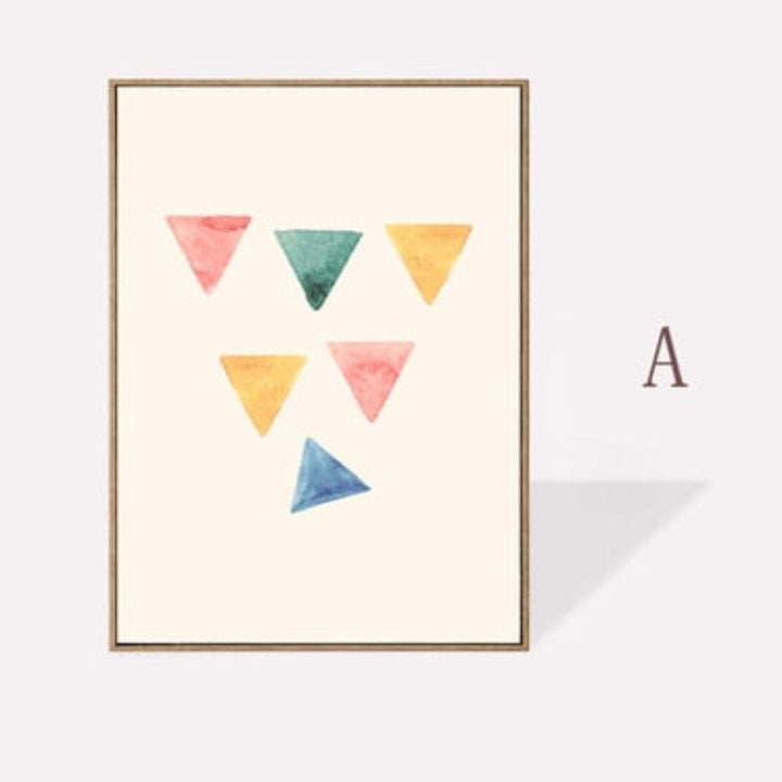 Geometric Watercolor Prints Posters - Canvas Wall Art Painting