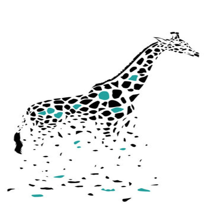 Minimalist Animals Giraffe Tie Nordic Poster - Canvas Wall Art Painting