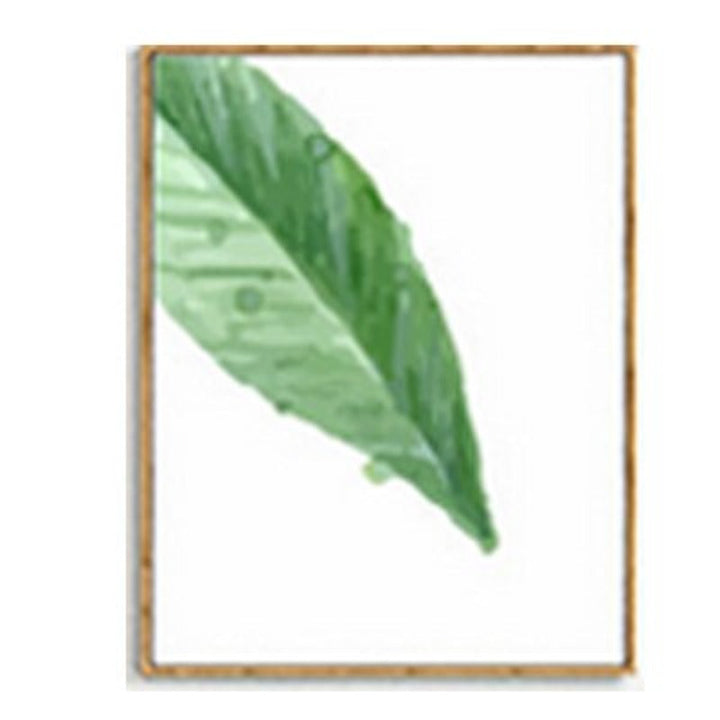 Tropical Green Leaves Plants - Canvas Wall Art Painting