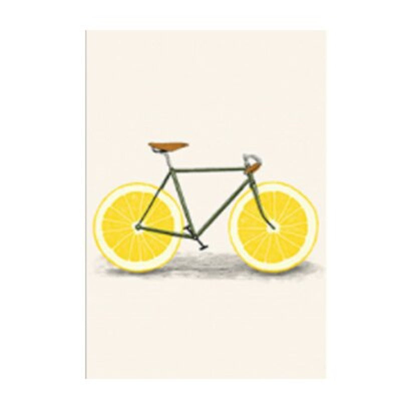 Minimalist Fashion Fruit Bike - Canvas Wall Art Print