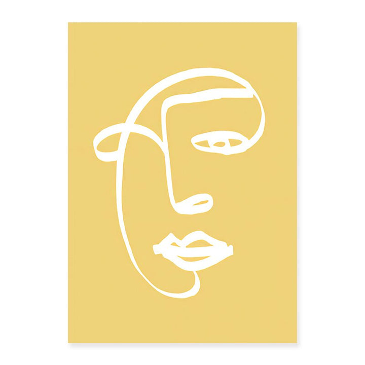 Trendy Abstract Yellow Graphic Designs  - Canvas Wall Art Print