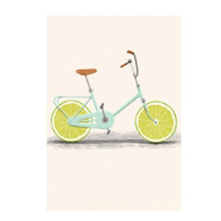 Minimalist Fashion Fruit Bike - Canvas Wall Art Print