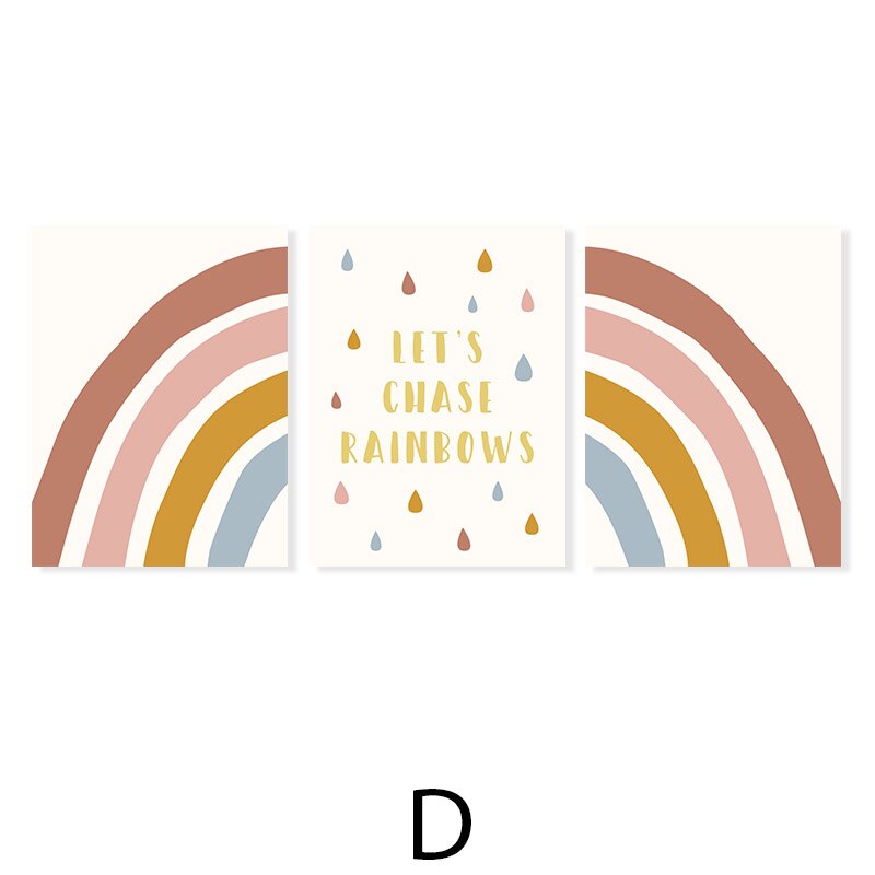 Let's Chase Rainbows Kids - Canvas Wall Art Print