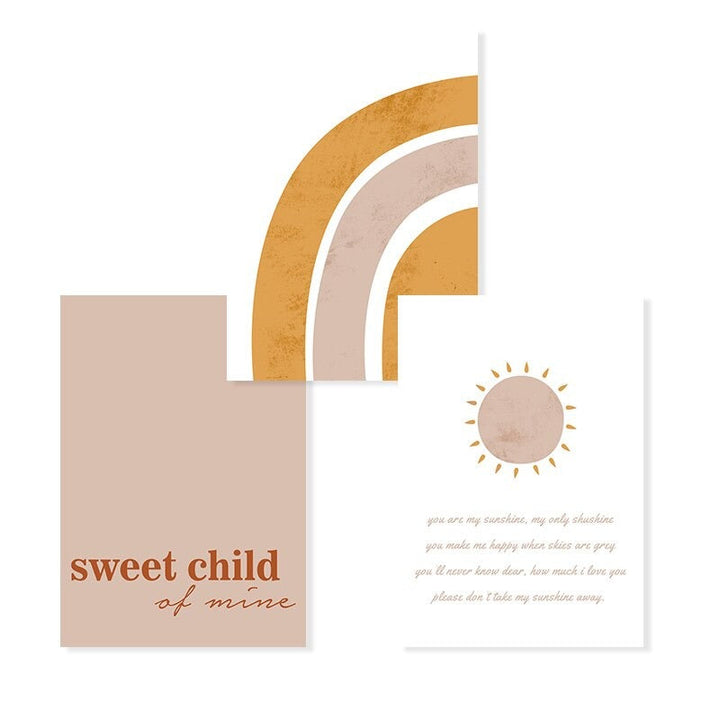 Sweet Child Of Mine Sun And Rainbow Nursery - Canvas Wall Art Print
